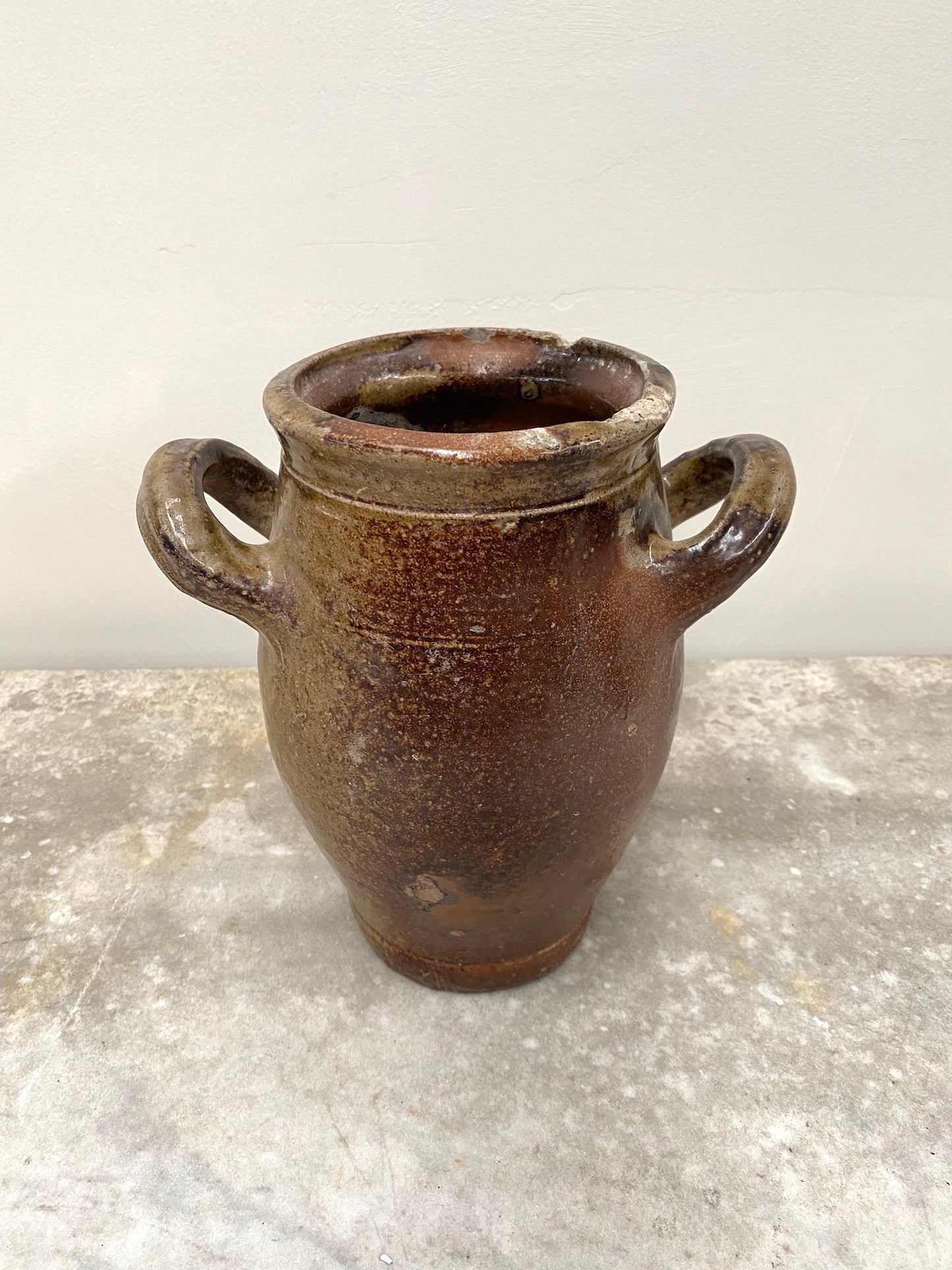 Antique French Glazed Pottery Jugs & Jar