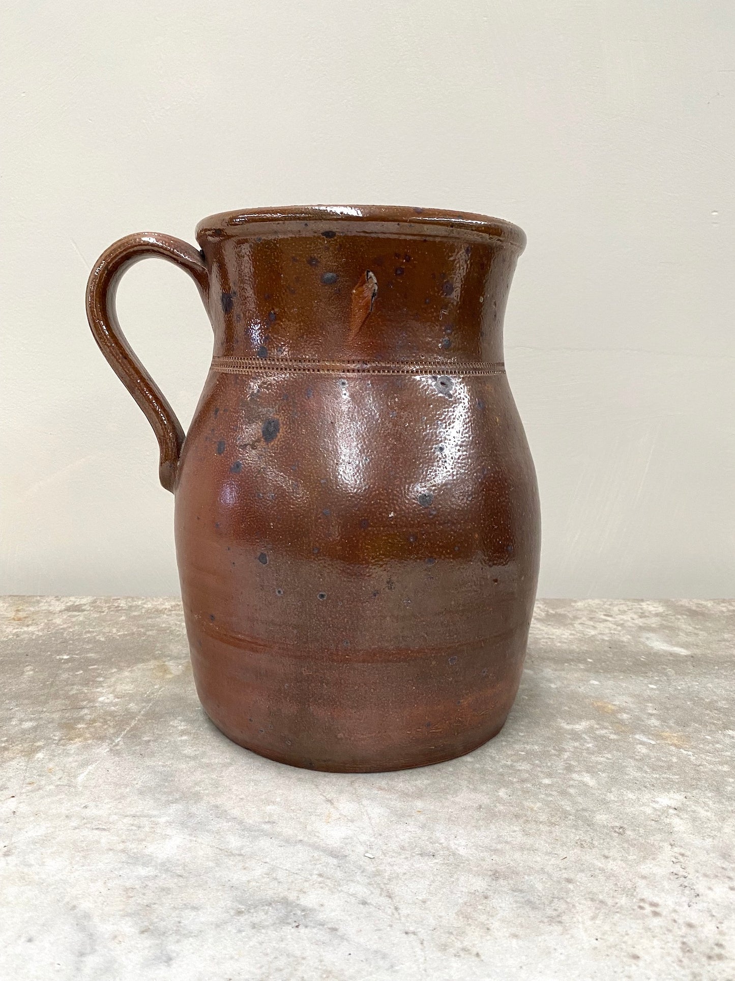 Antique French Glazed Pottery Jugs & Jar