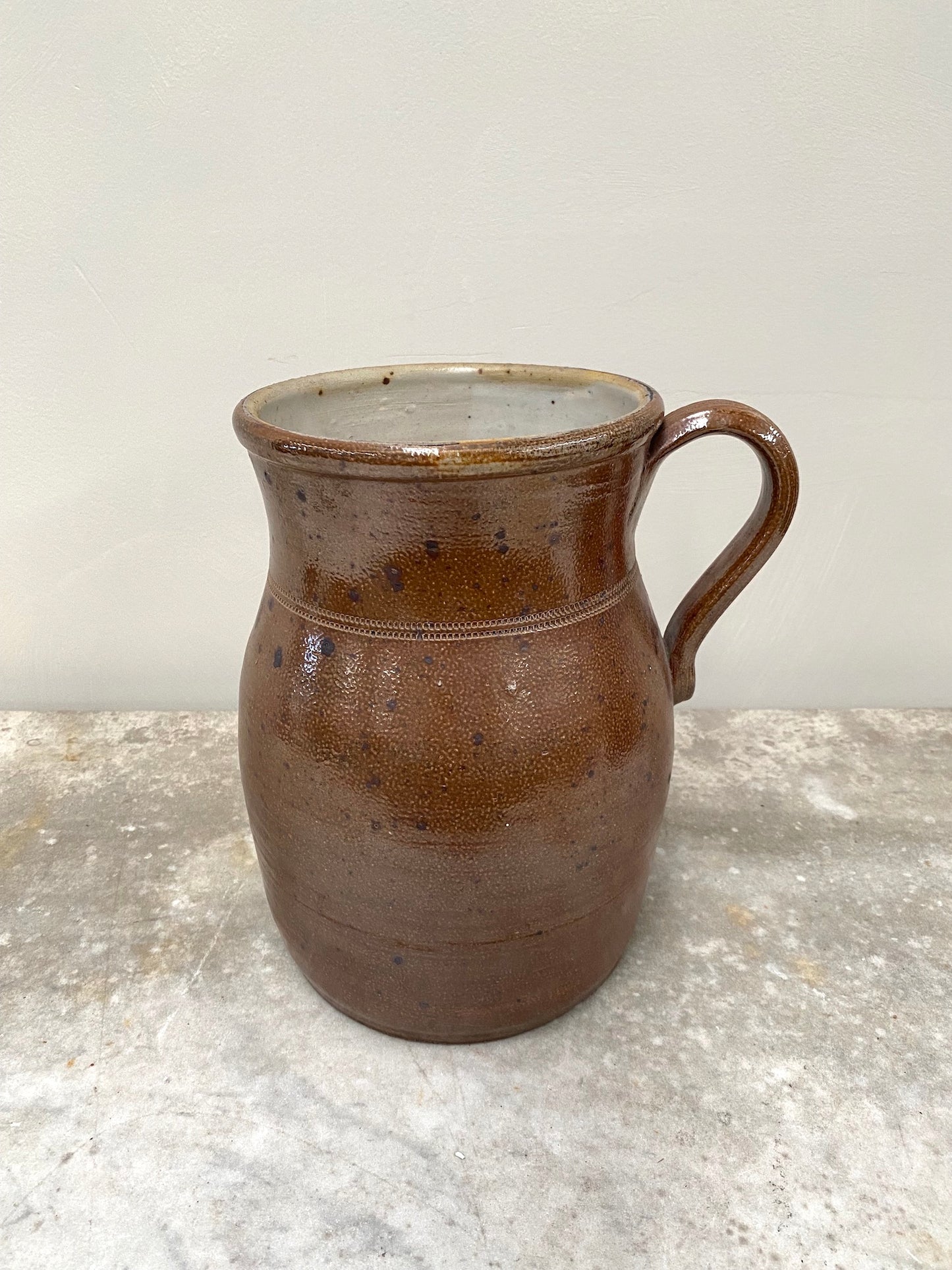 Antique French Glazed Pottery Jugs & Jar