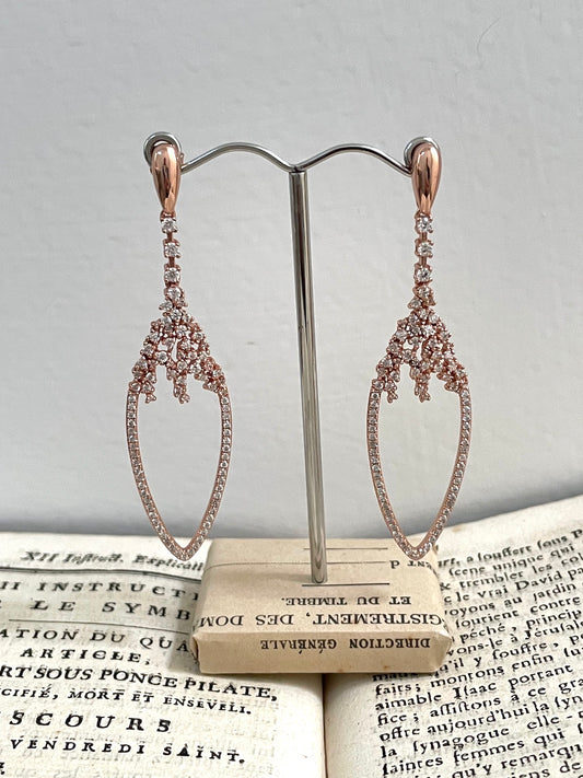 Italian Art Deco Droplet Earrings