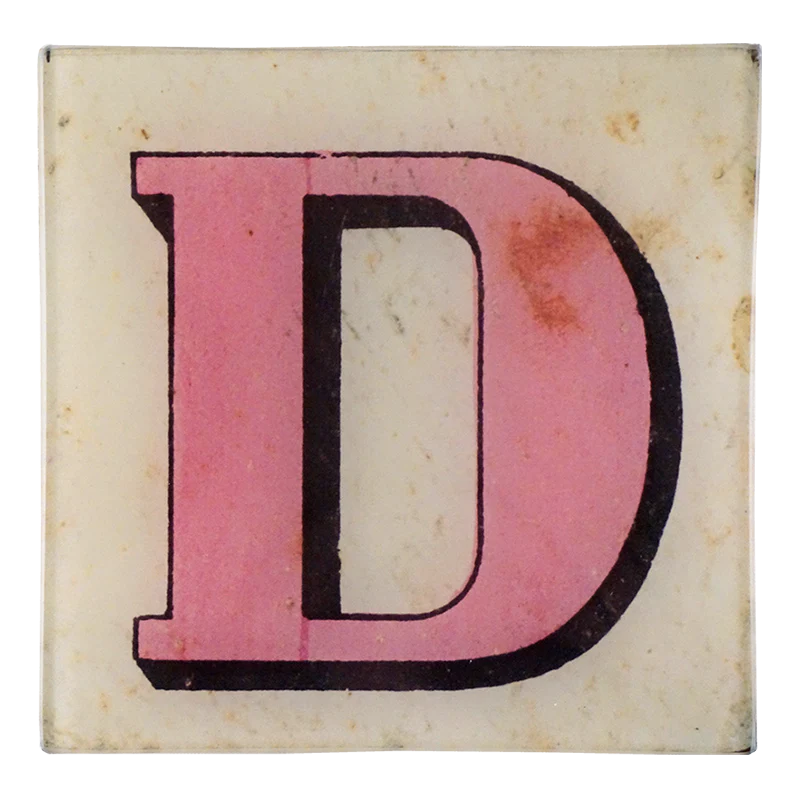 John Derian 'Block Letter D' Square Tray