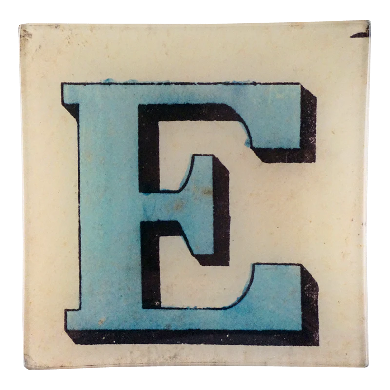 John Derian 'Block Letter E' Square Tray