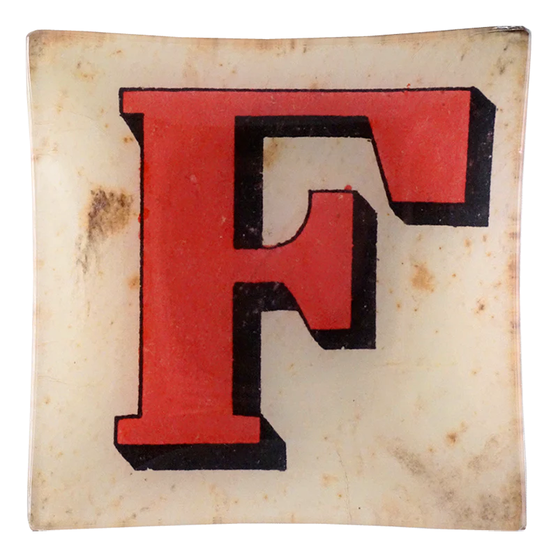 John Derian 'Block Letter F' Square Tray