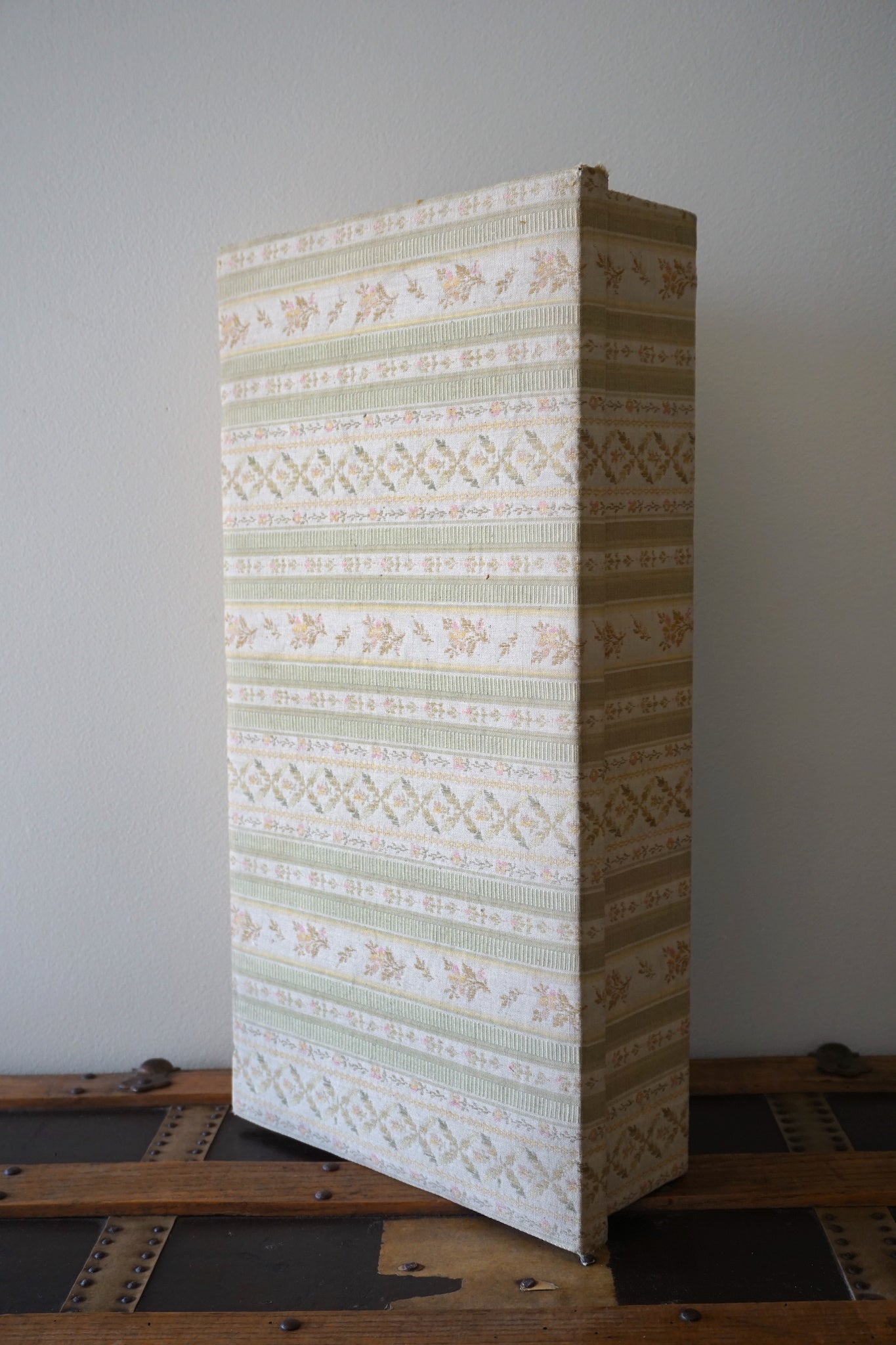 Large Antique French Fabric Covered Boudoir Box