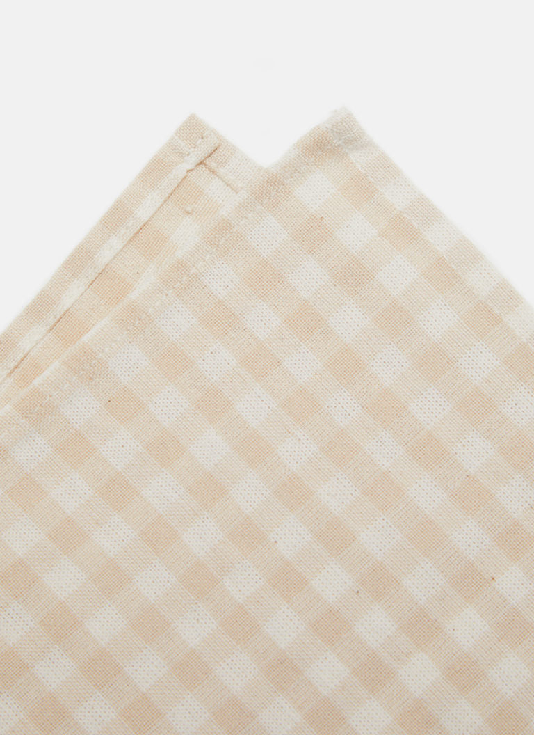 Heather Taylor Home 'Mini Gingham - Cream' Linen Napkins Set of 4