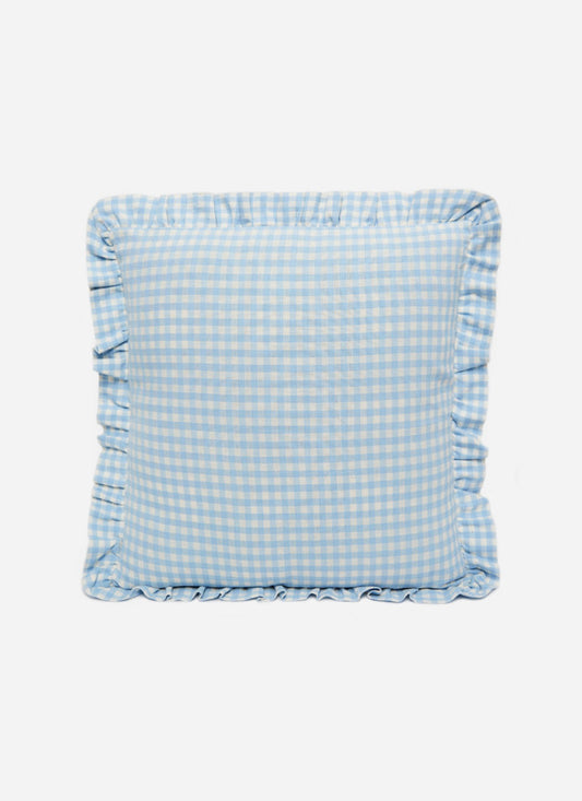 Heather Taylor Home 'Mini Gingham - Baby Blue' Square Pillow