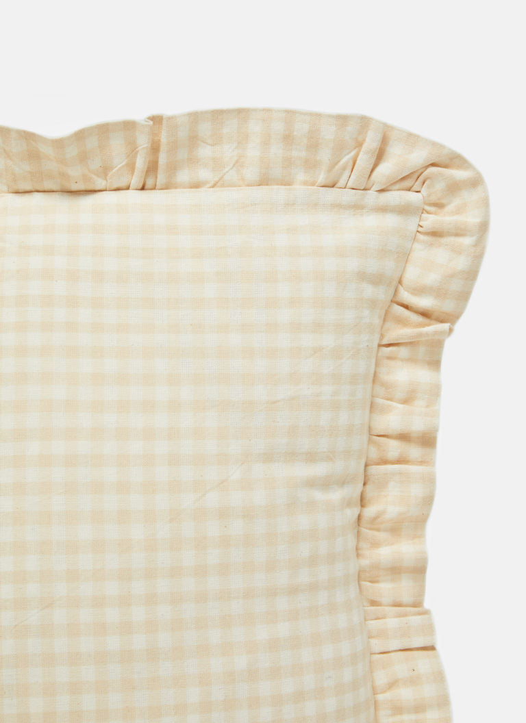 Heather Taylor Home 'Mini Gingham - Cream' Square Pillow