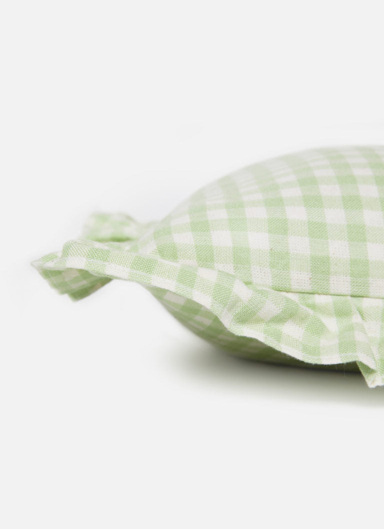 Heather Taylor Home 'Mini Gingham - Honeydew' Square Pillow LAST ONE