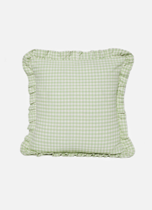 Heather Taylor Home 'Mini Gingham - Honeydew' Square Pillow LAST ONE