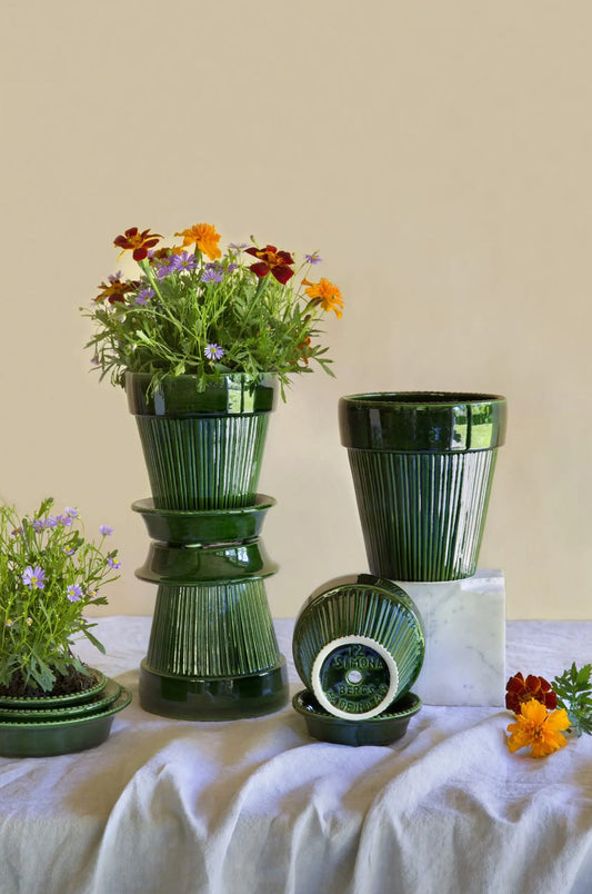 Bergs Potter 'Simona' Pot - Emerald Green Glaze