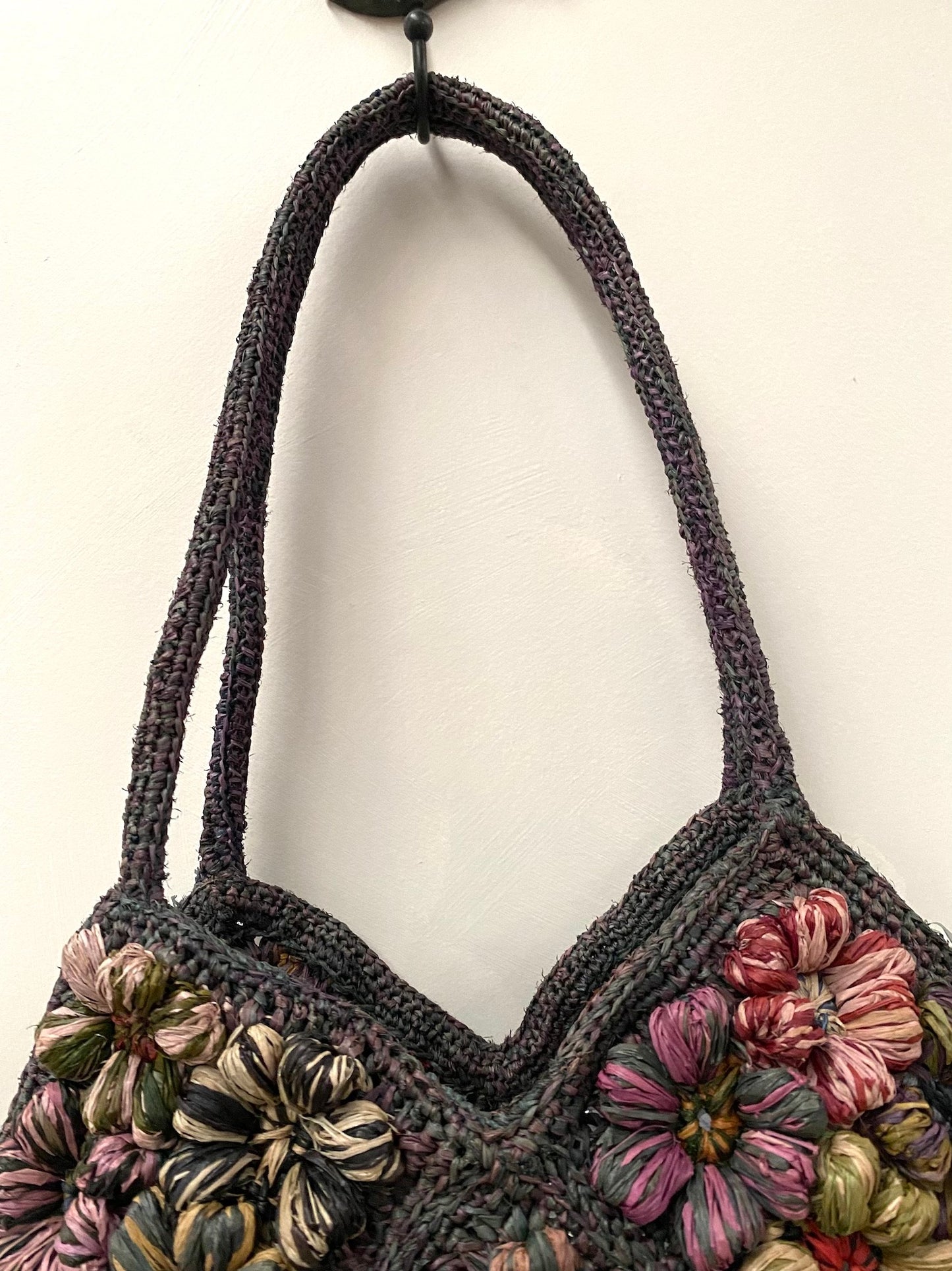 Sophie Digard Medium Cheerful Raffia Flower Bag