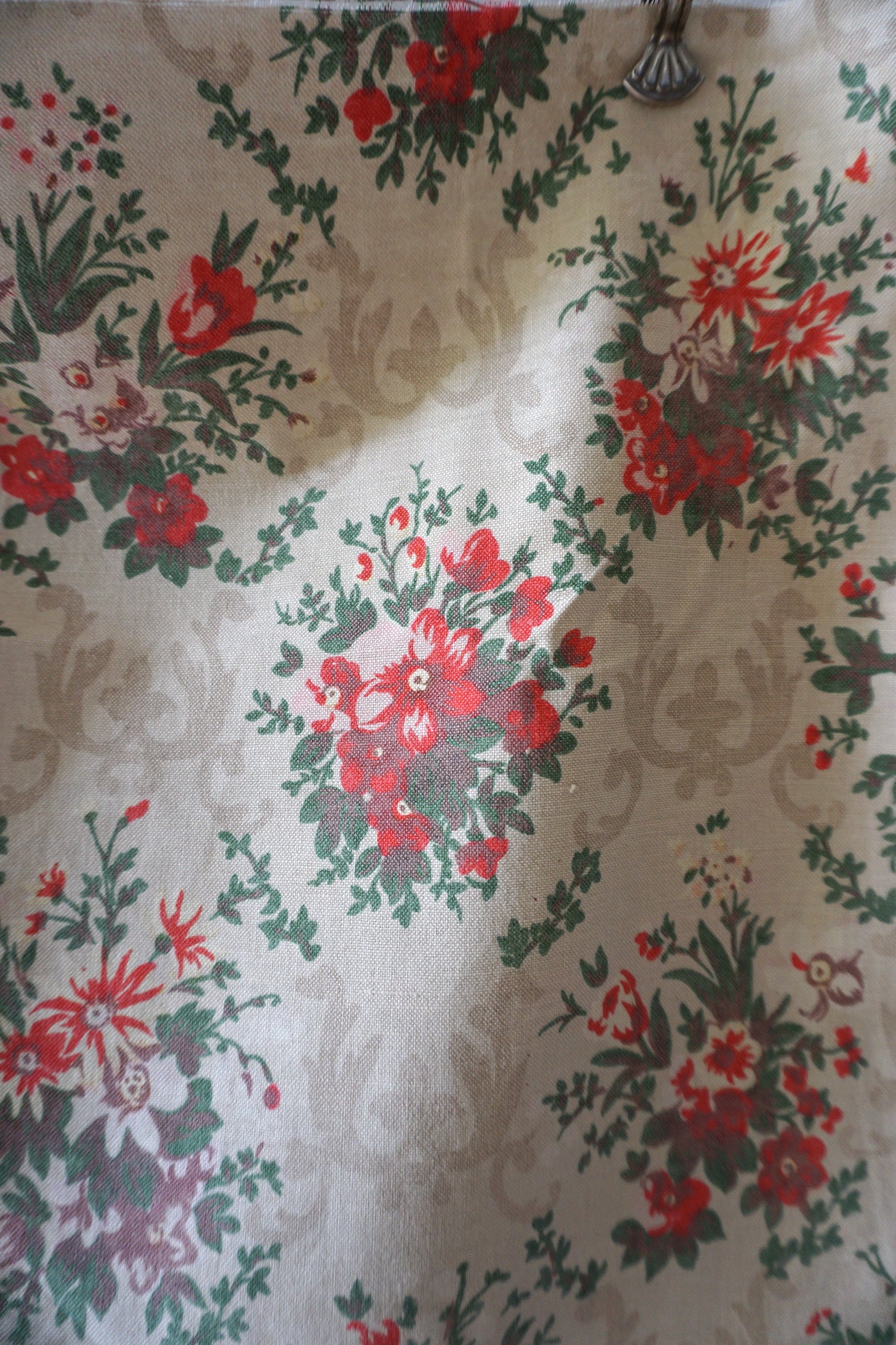 Vintage Printed French Floral Fabric 50x50cm