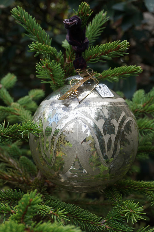 Walther & Co. Oak Leaf Large Glass Ball