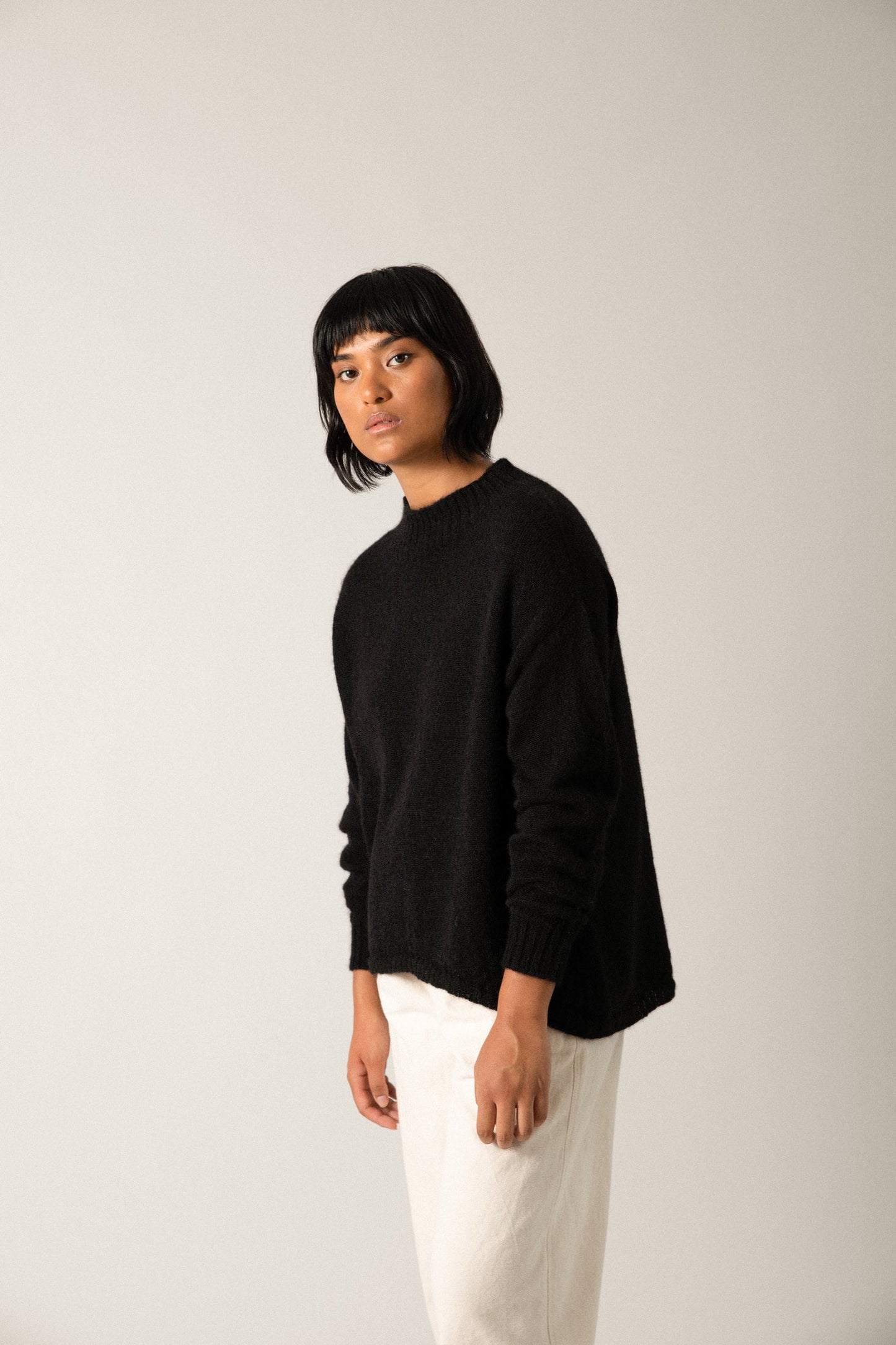 Francie Campfire Alpaca Knit Black