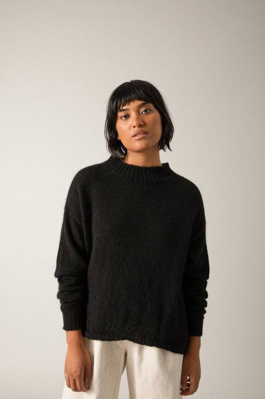 Francie Campfire Alpaca Knit Black