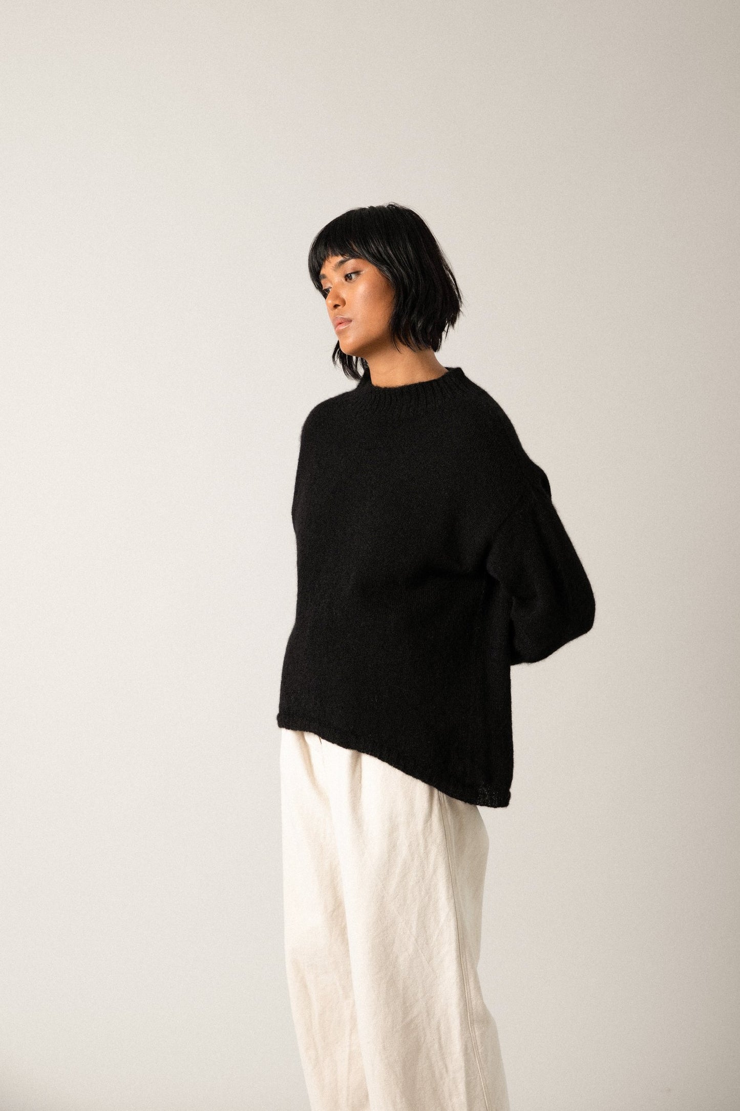 Francie Campfire Alpaca Knit Black