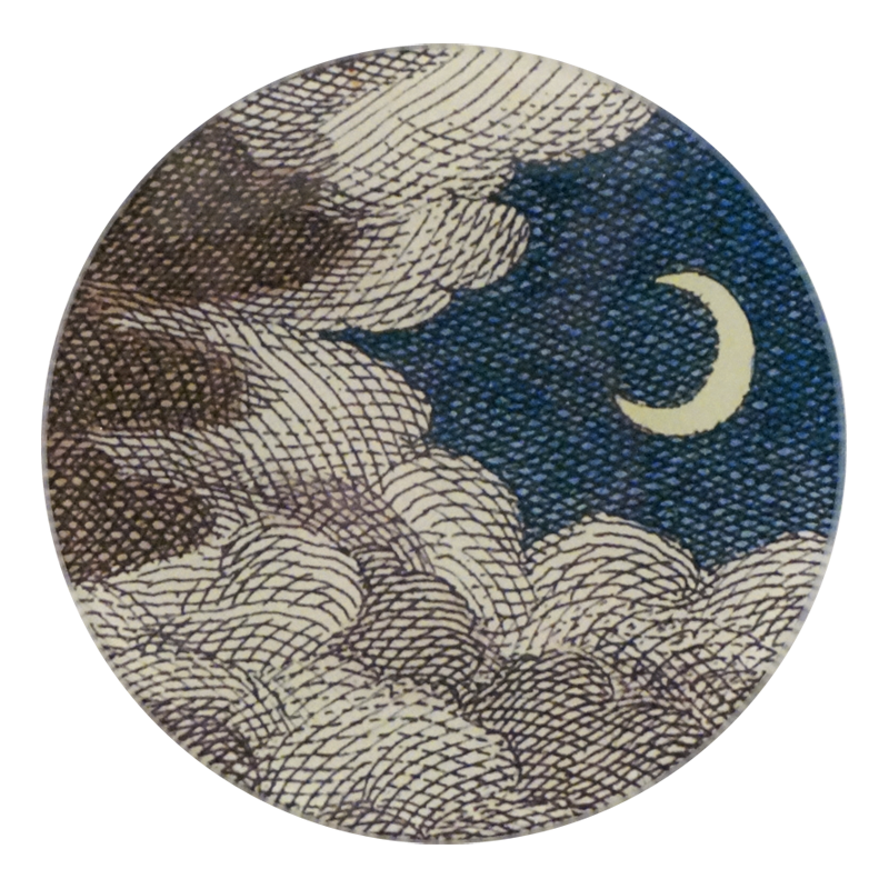 John Derian ‘Clouds and Crescent Moon’5 3/4" Round Plate