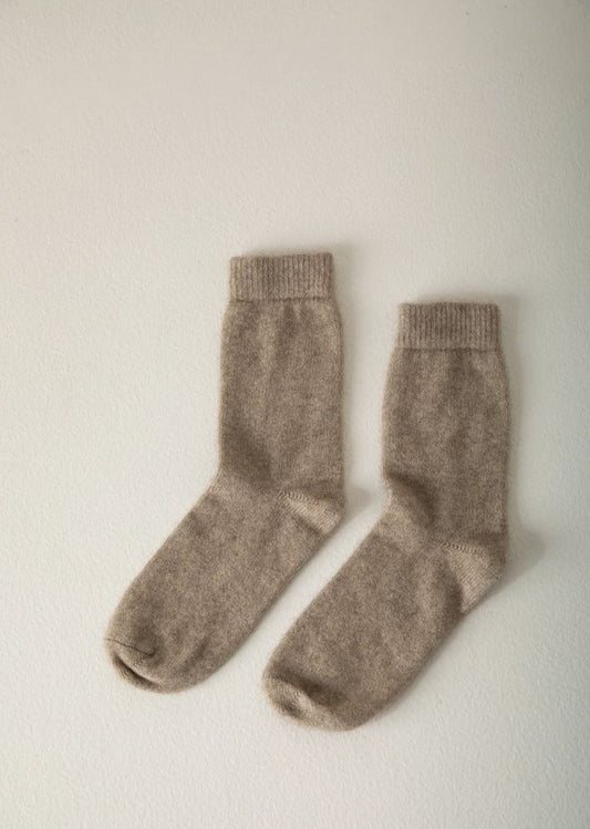 Francie Possum Merino Socks - Natural